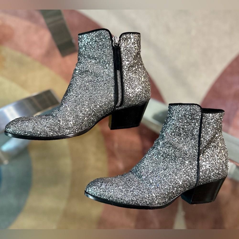 Giuseppe Zanotti Silver Ankle Boots